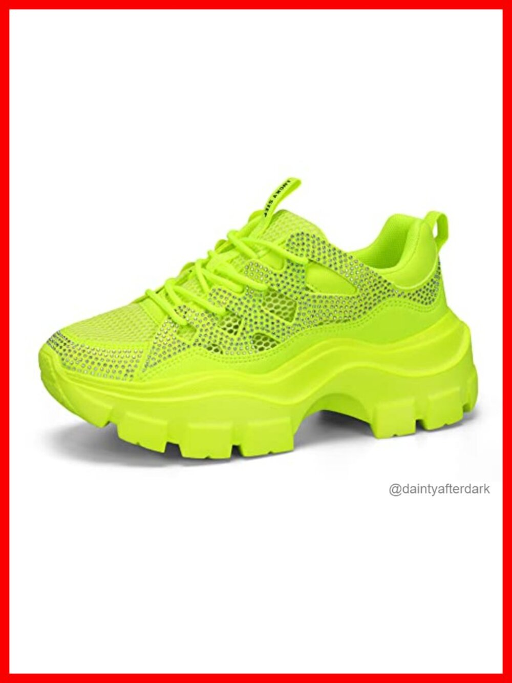 Chunky Platform Lace-Up Walking Sneakers